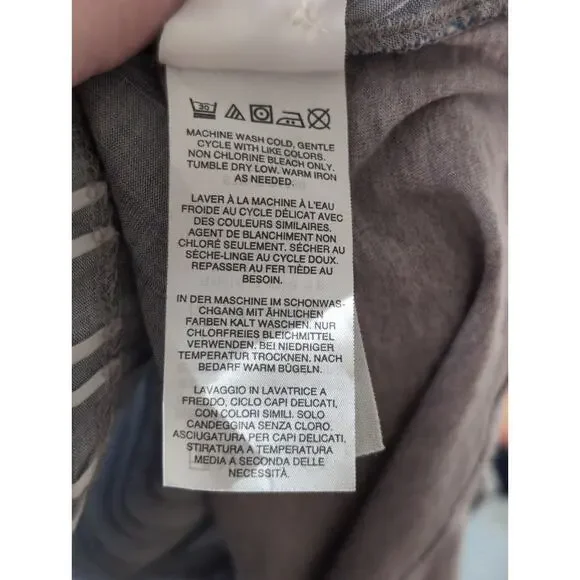 J. Crew NWT feminine striped lightweight blouse peplum M - Picture 8 of 8